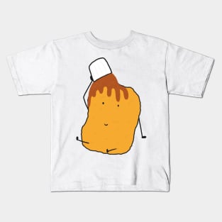 Kawaii Cute Chicken Nugget Food Anime Meme Funny Logo Art Kids T-Shirt